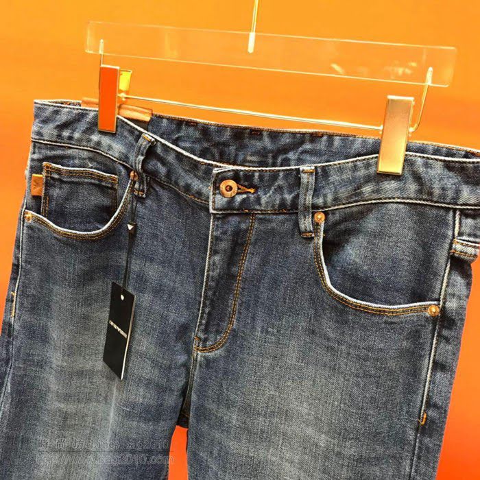 Armani男裝 19/20FW新款牛仔褲 阿瑪尼藍色洗水牛仔長褲  tzy2386